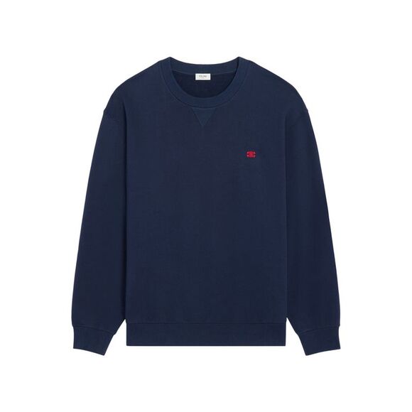 Celine Men Wide Cotton Fleece Sweatshirt - Picture 1 of 2